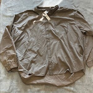 Men's Casual Button Down Shirt - Gray